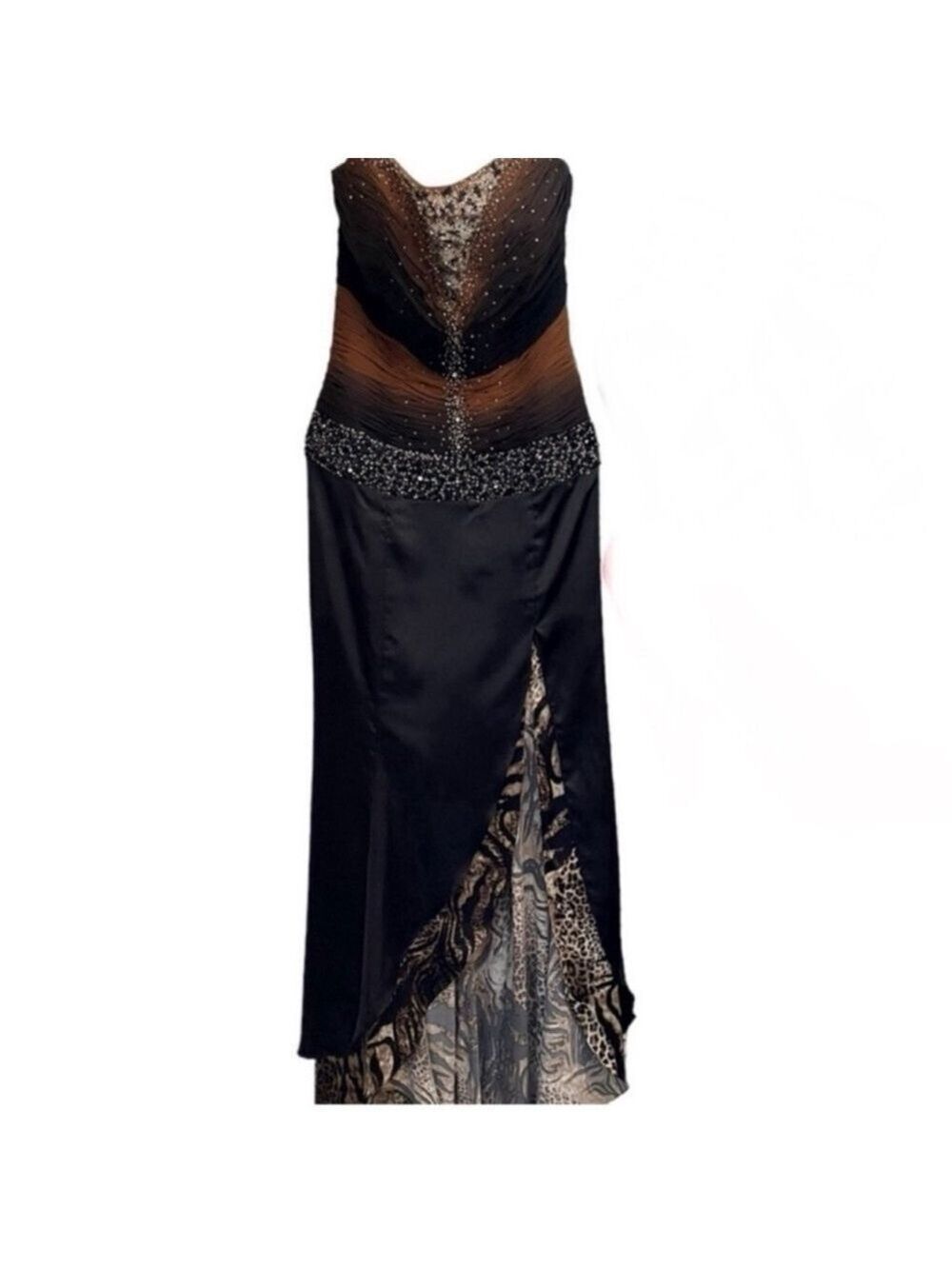Alyce Design Women's Elegant Black and Nude Gown - Size 6 - Picture 3 of 9